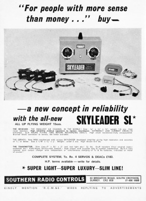 An early advert when Skyleader were still called Southern Radio Control