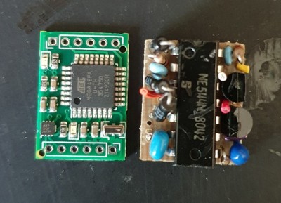 The 2 board side by side for comparison