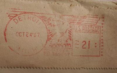 Postage on the original - 1967