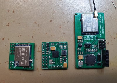 Latest iteration compared size wise with an early prototype