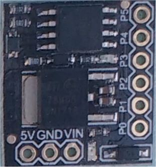 The Digispark board, 3/4 of an inch square!