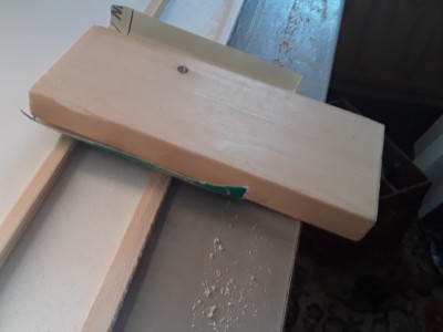 Sand leading edge inline with the spar.