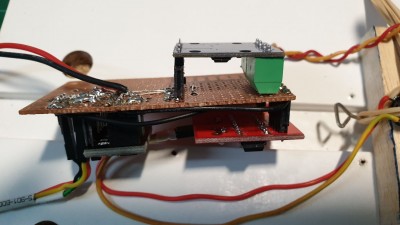 test rig_2_s.jpg (175.26 KiB) Viewed 2856 times Red H-Bridge plugs onto top of my test board while blue H-Bridge plugs onto bottom of board.<br />Only one H-Bridge is fitted at a time for operation/testing.