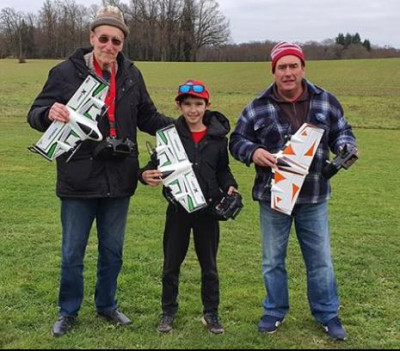 Me, Pierre-Olivier and Phillipe with our foam toys - lots of fun though!