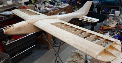 bare airframe close to re-covering